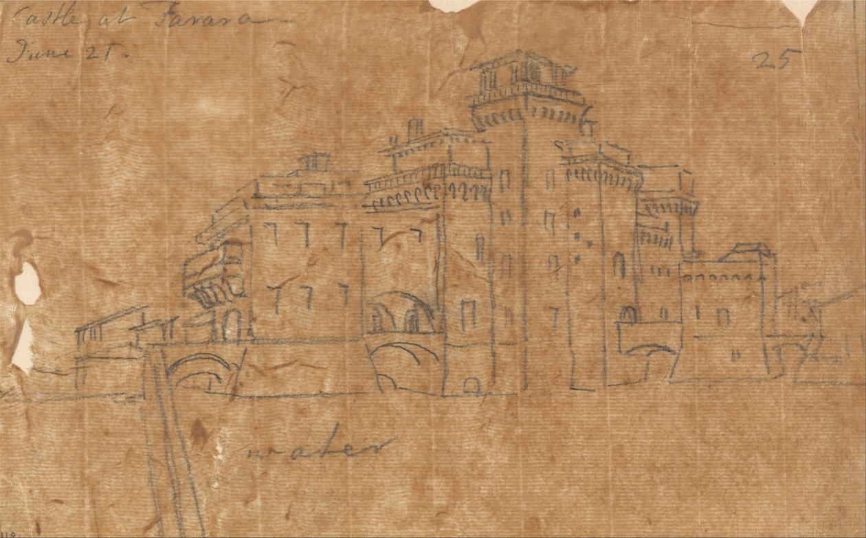 Castello di Ferrara, 21 giugno da John Robert Cozens