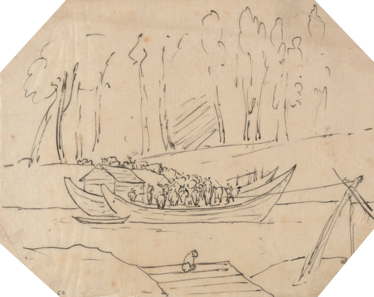 Bovini su una barca da John Robert Cozens