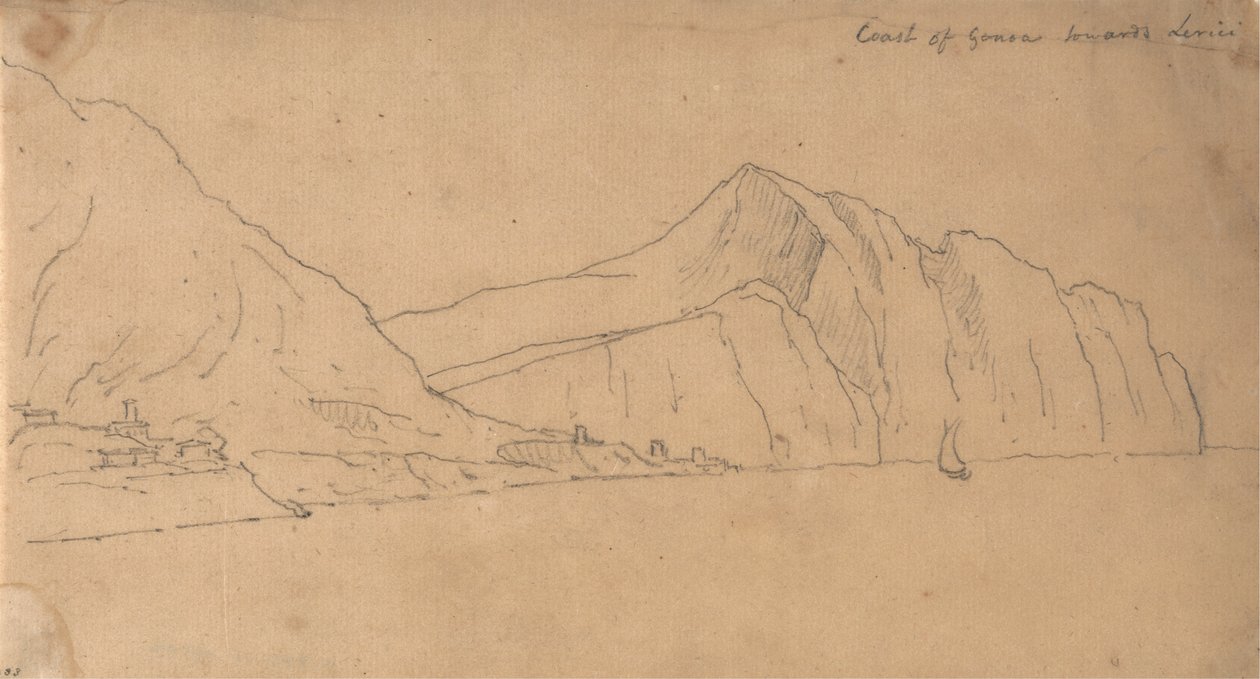 Costa di Genova verso Lerici da John Robert Cozens