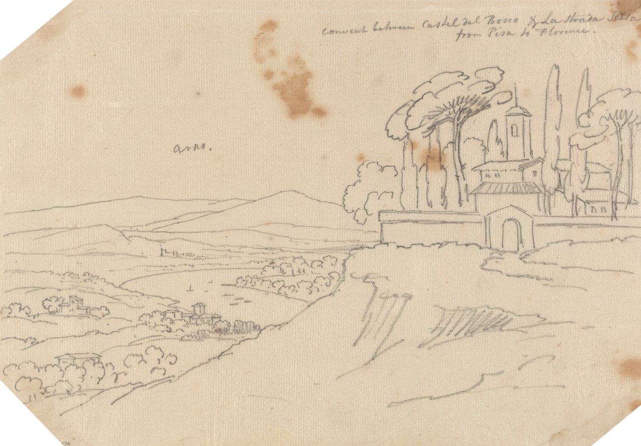 Convento Tra Castel del Bosco e La Strada Scala da John Robert Cozens