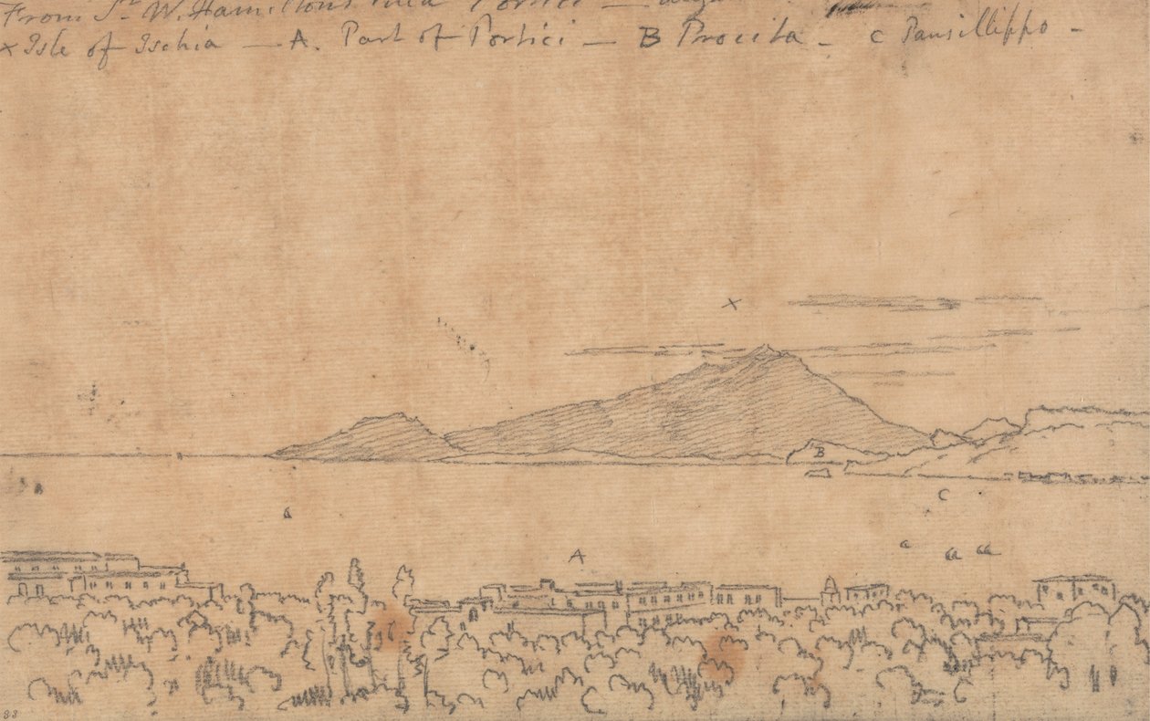 Dalla villa di Sir W. Hamilton, Portici, 12 agosto da John Robert Cozens