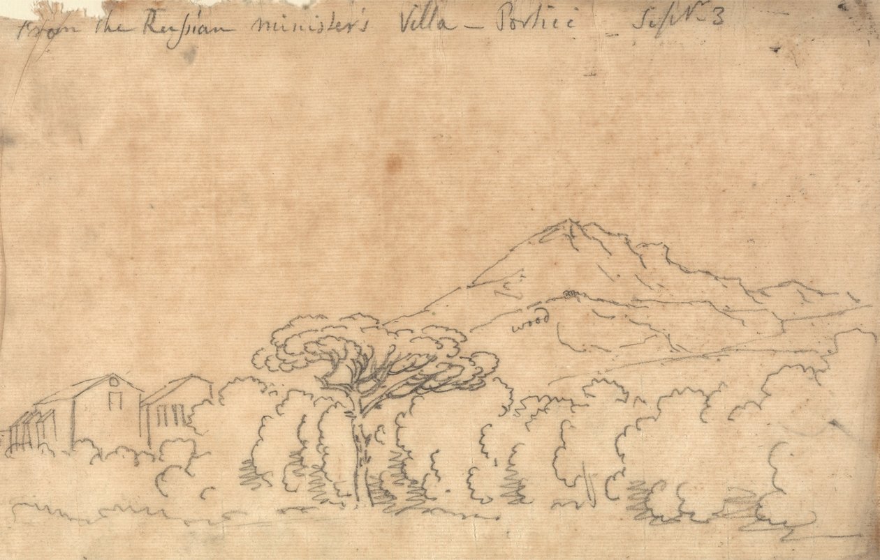 Dalla Reggia di Portici, 7 settembre da John Robert Cozens