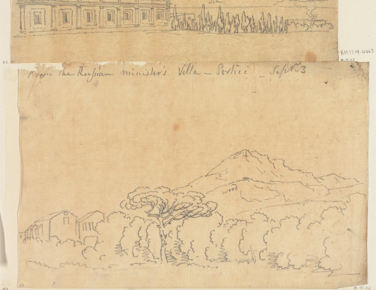 Dalla Villa del Ministro russo, Portici, 3 settembre da John Robert Cozens