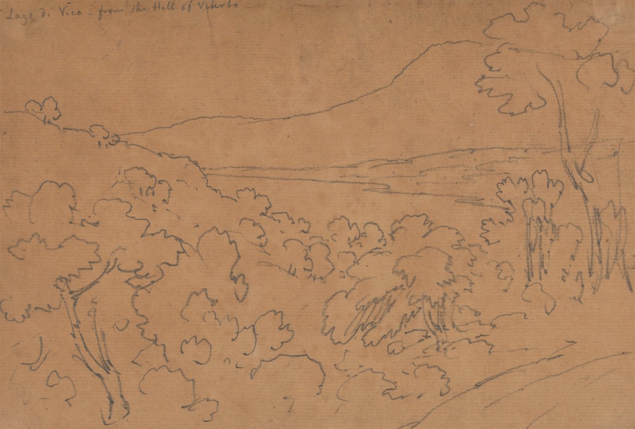 Lago di Vico dalla collina di Viterbo da John Robert Cozens