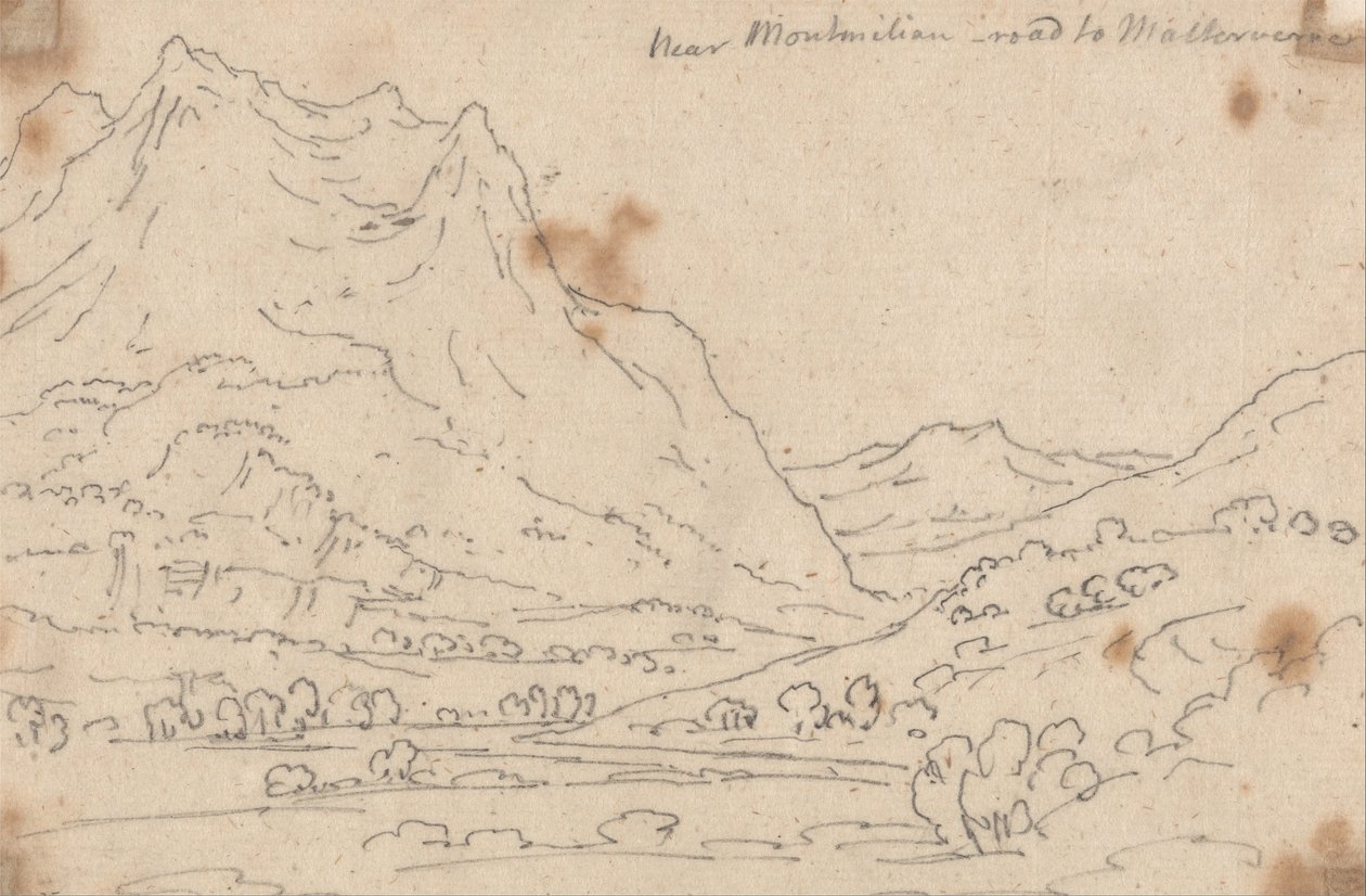 Vicino a Montmilian, Strada per Malterverne da John Robert Cozens