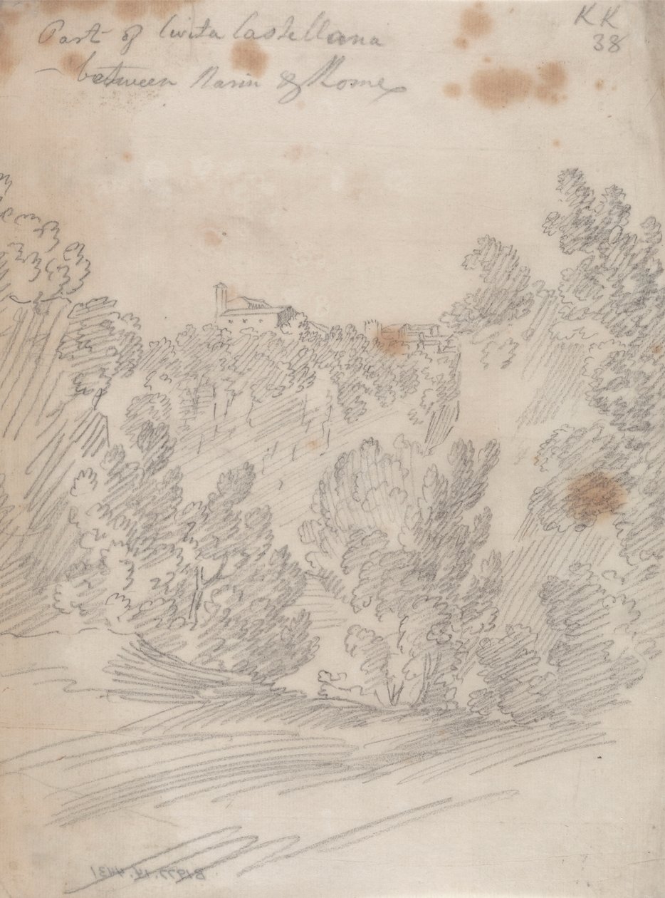 Parte di Civita Castellana, tra Narni e Roma da John Robert Cozens