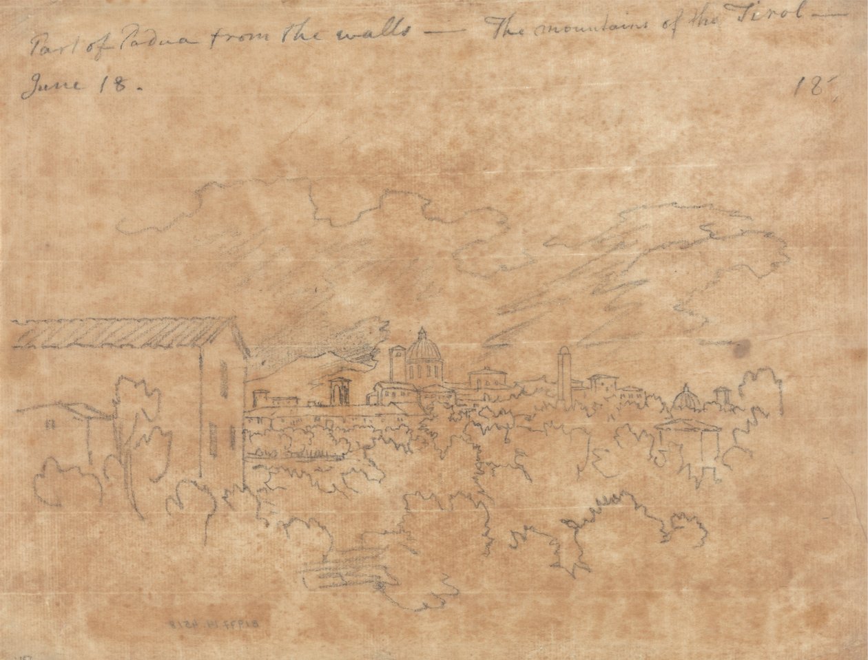 Parte di Padova dalle Mura da John Robert Cozens