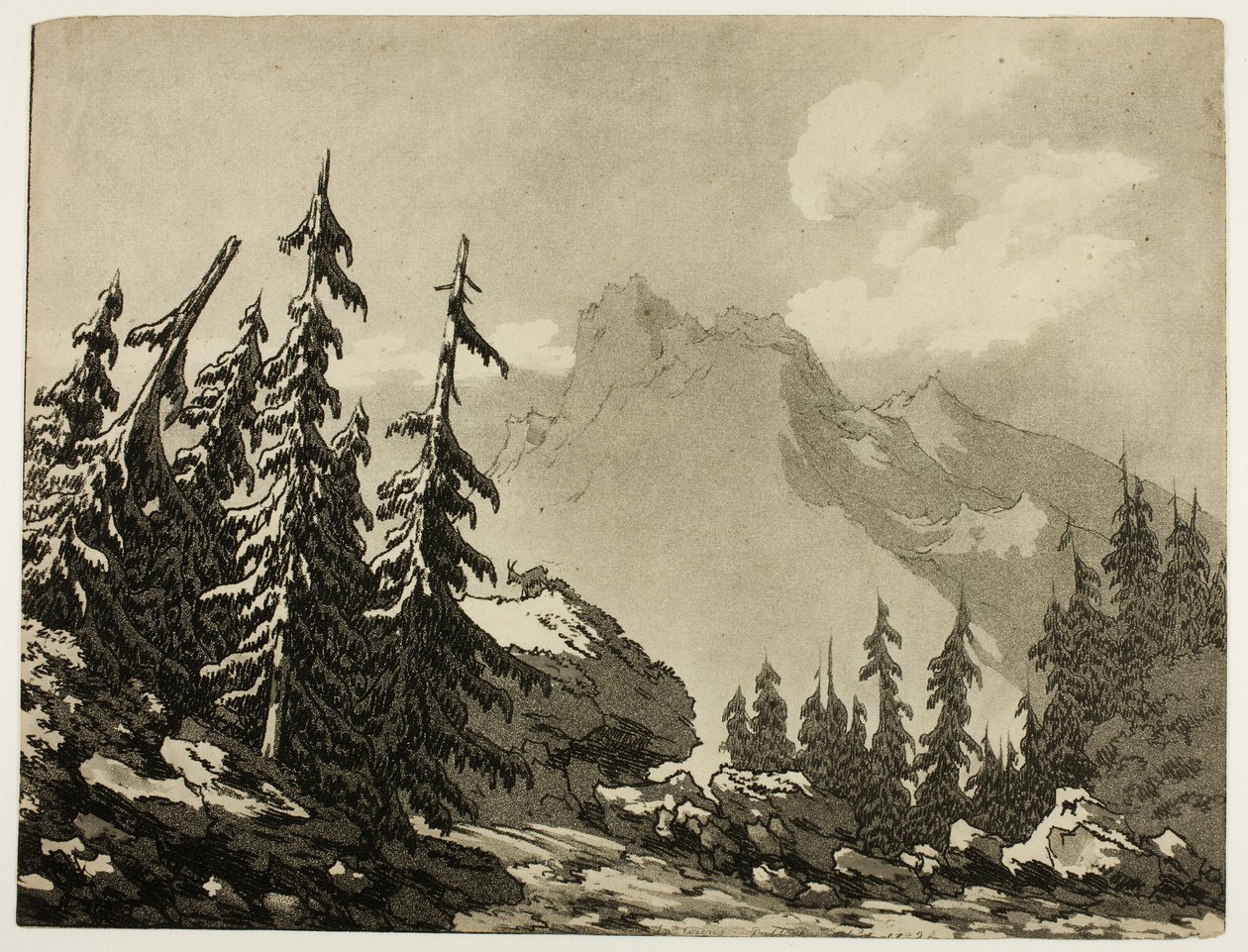 Pini nelle montagne da John Robert Cozens