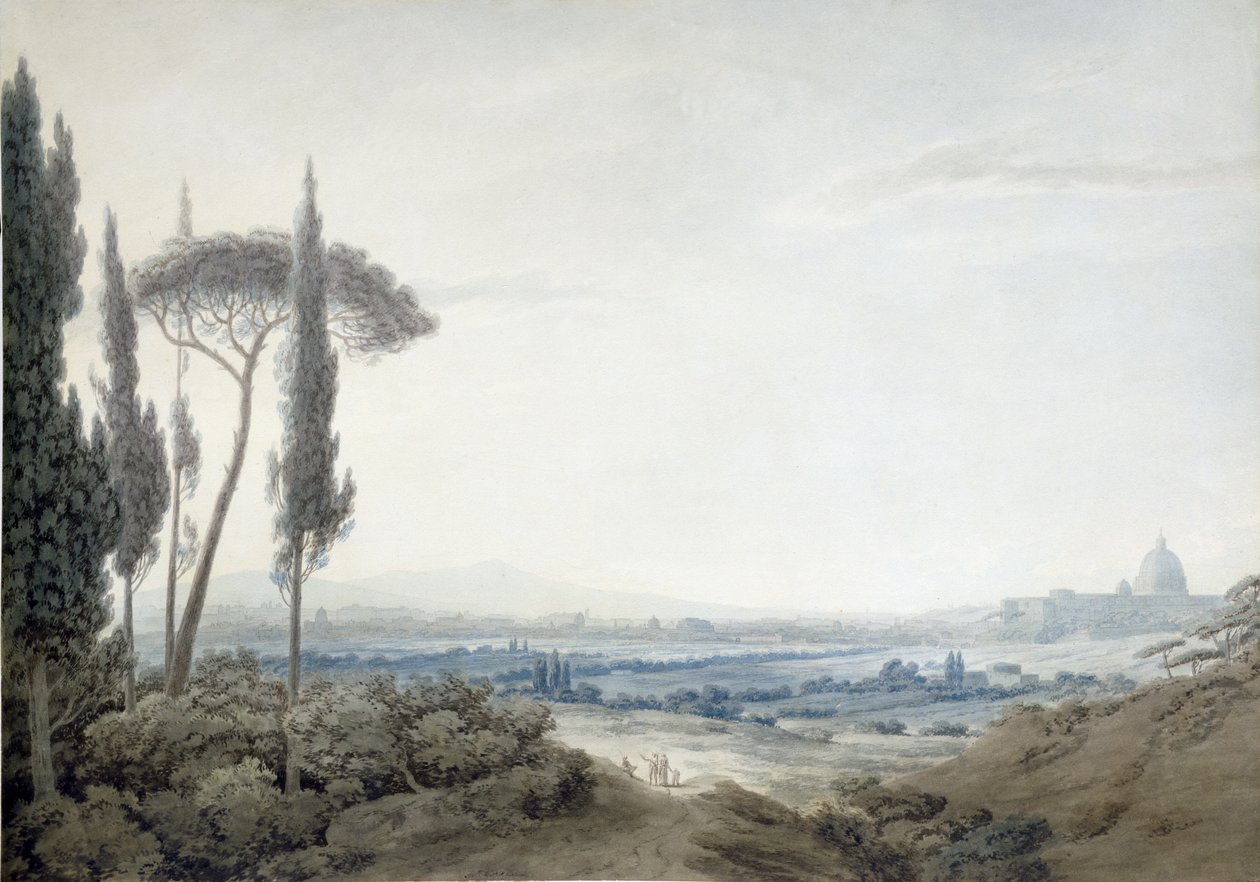 Roma dalla Villa Mellini da John Robert Cozens