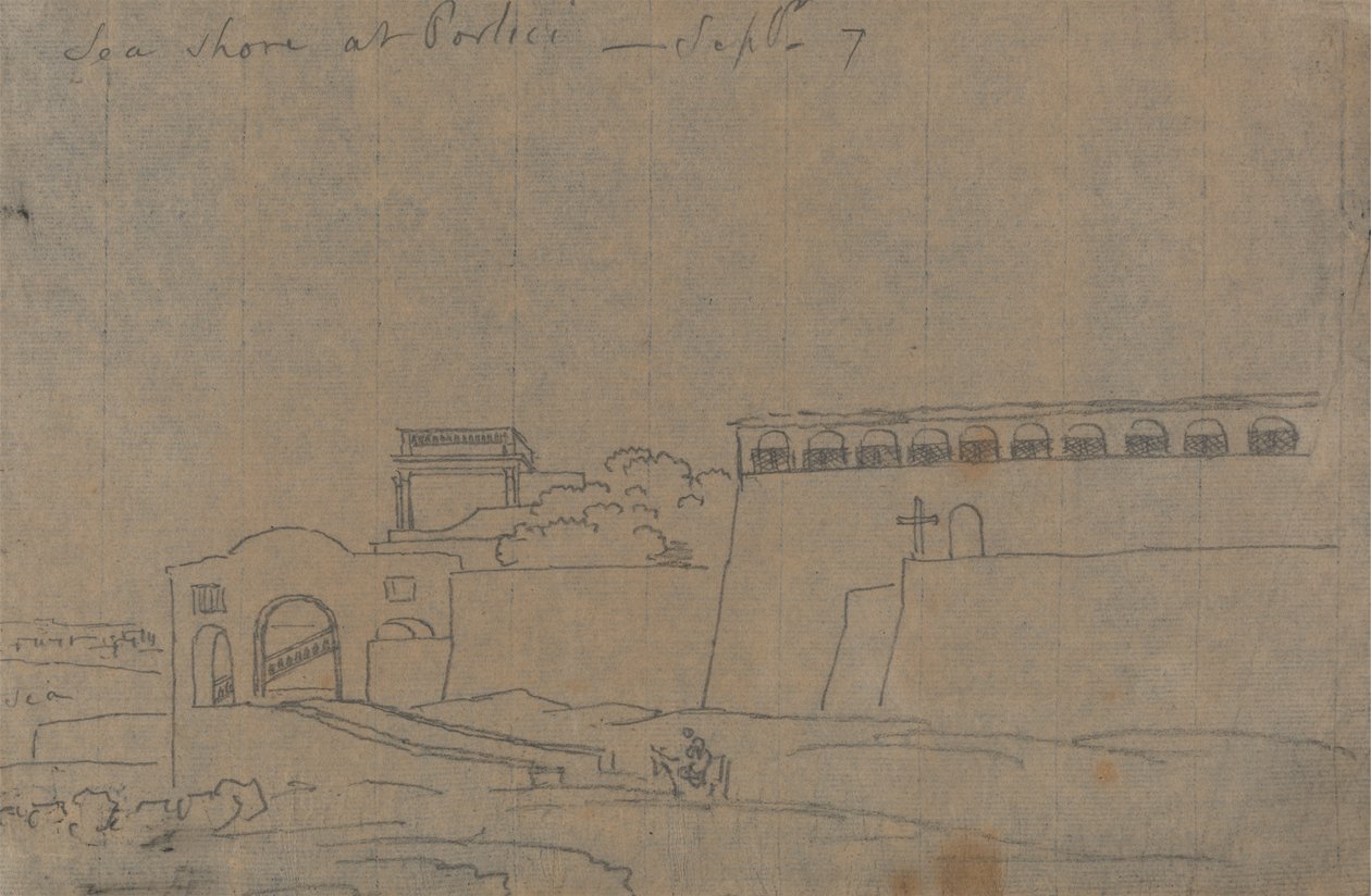 Riva del Mare a Portici, 7 Settembre da John Robert Cozens