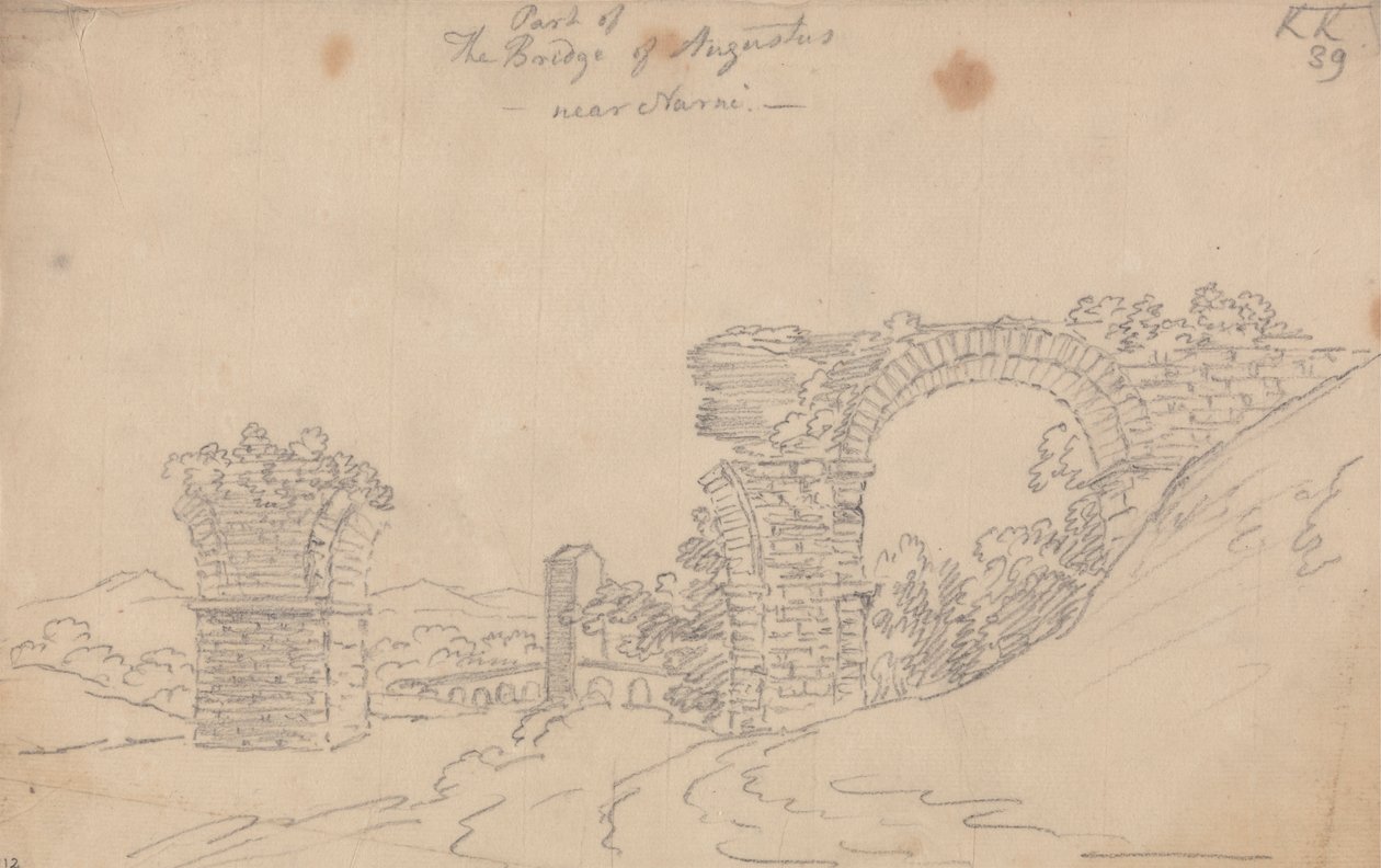 Il ponte di Augusto vicino a Narni da John Robert Cozens