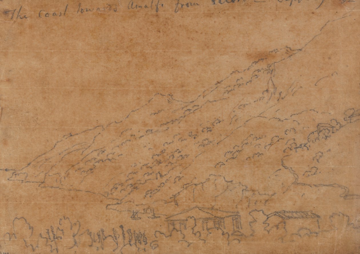 La costa verso Amalfi da Vietri, 19 settembre da John Robert Cozens