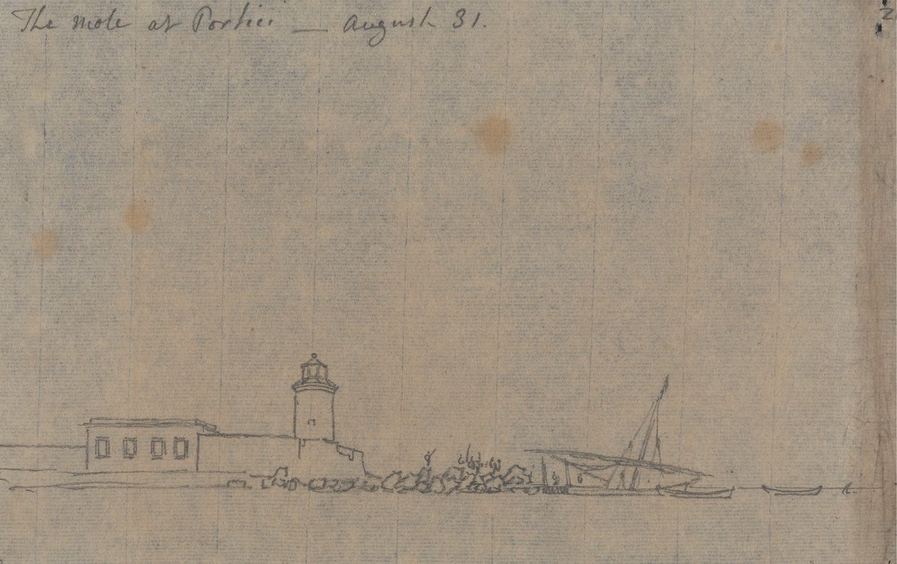 Il molo a Portici, 31 agosto da John Robert Cozens