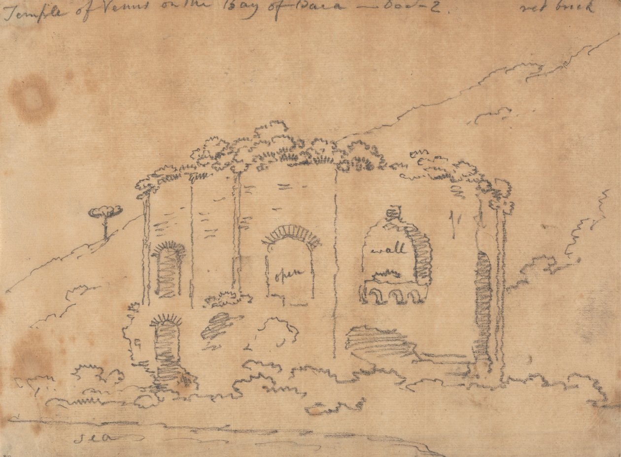 Il Tempio di Venere sulla Baia di Baia, 2 dicembre da John Robert Cozens