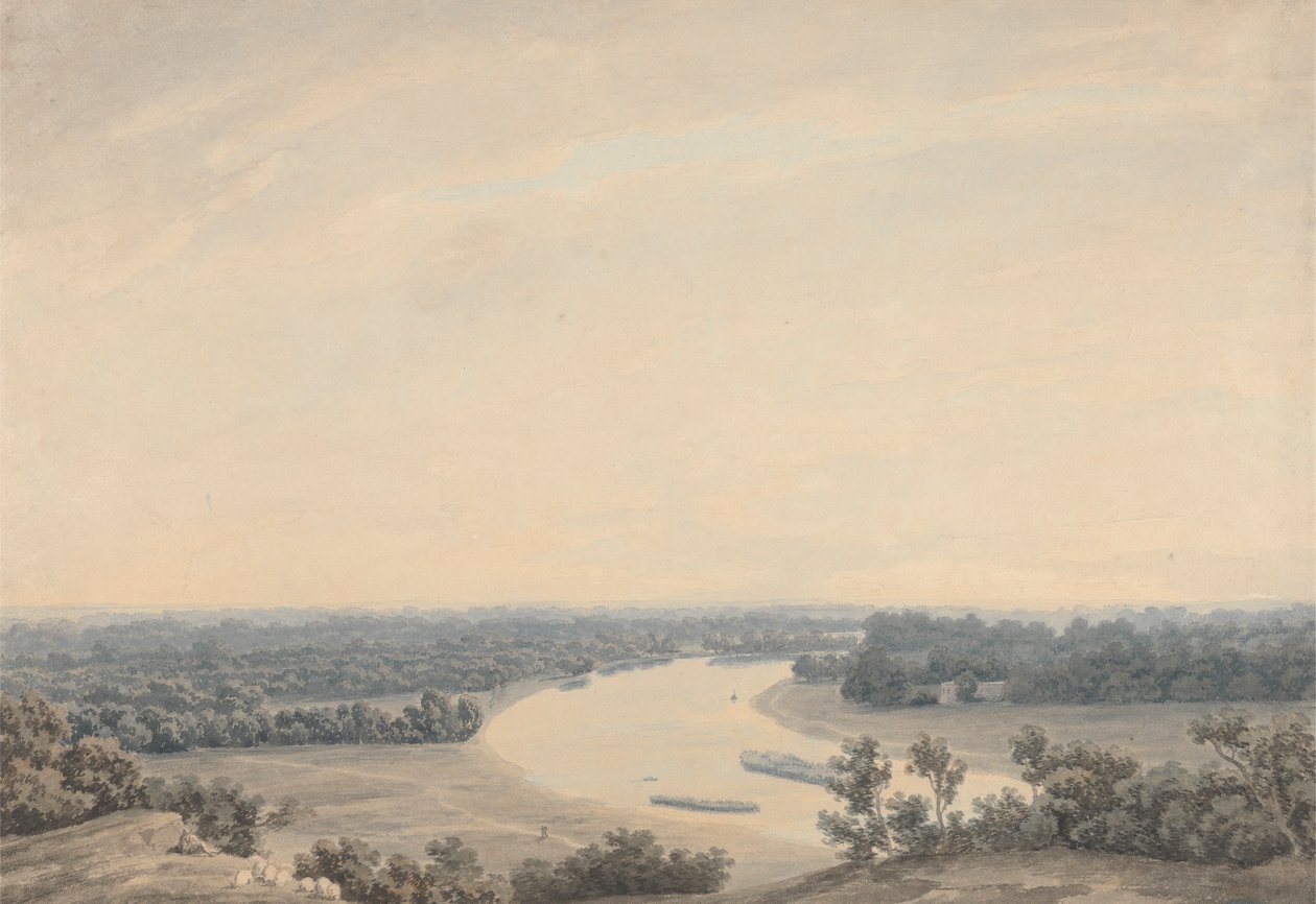 Il Tamigi da Richmond Hill guardando a sud-ovest da John Robert Cozens