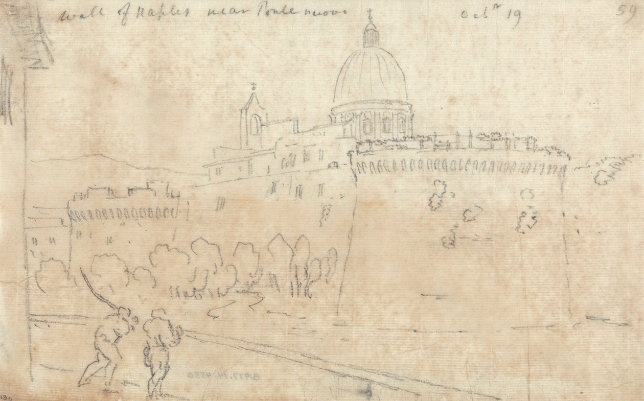 Il Muro di Napoli vicino a Ponte Nuovo da John Robert Cozens