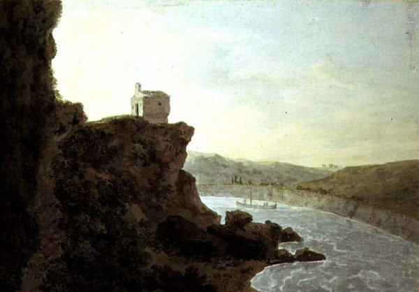 Veduta sul Tevere vicino a Ponte Molle, a tre miglia da Roma da John Robert Cozens