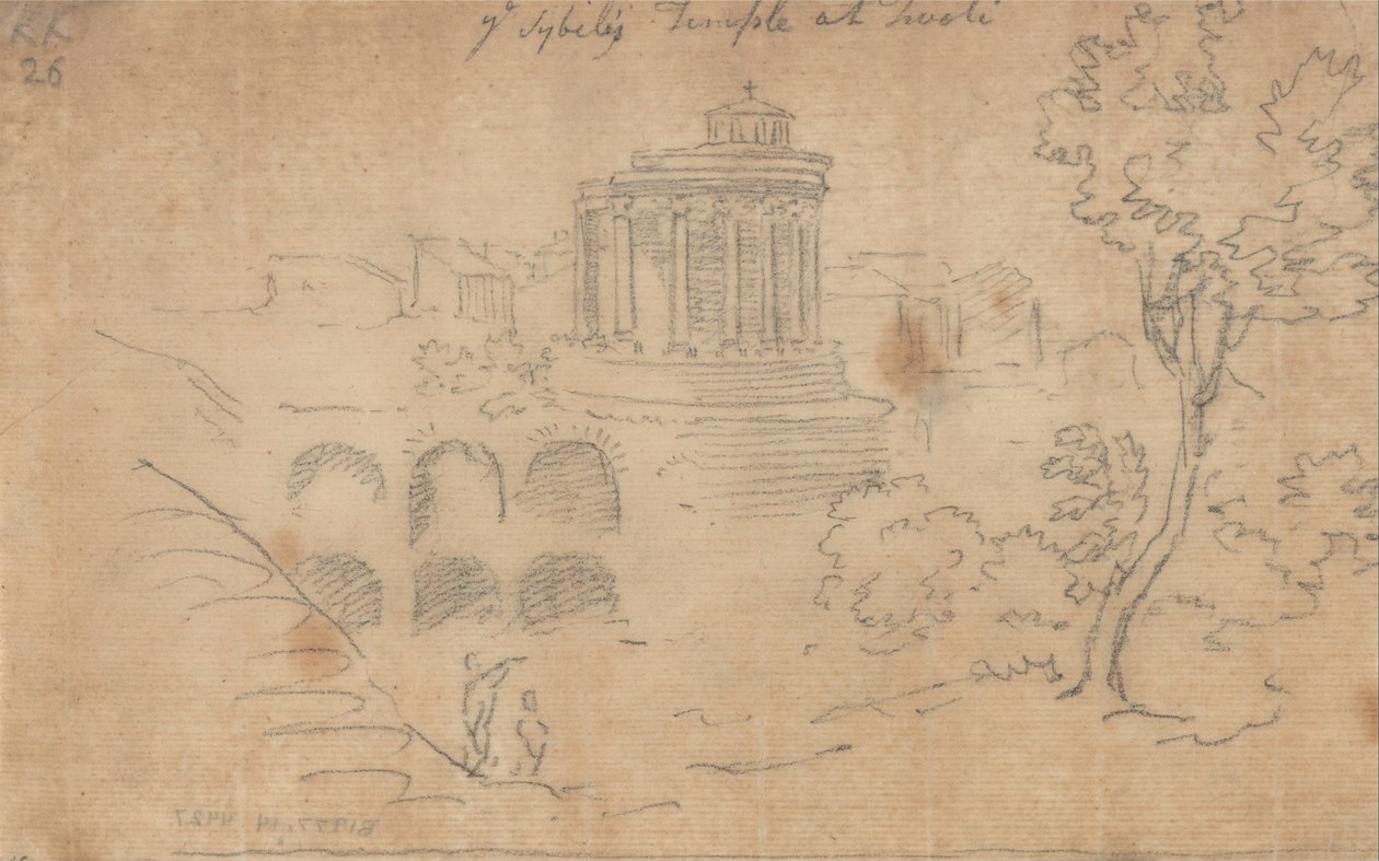 Il Tempio della Sibilla a Tivoli da John Robert Cozens