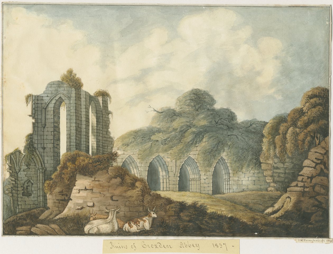 Abbazia di Croxden: acquerello da John Robert Fernyhough