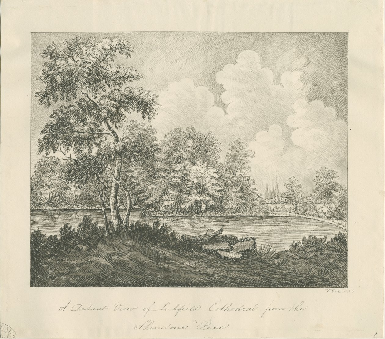 Cattedrale di Lichfield - Vista ovest sud-ovest (distanza) da John Robert Fernyhough