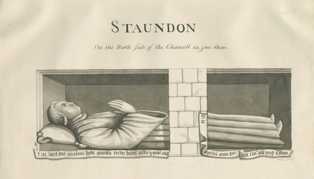 Standon Church - Tomba Murale di Nicholas Hyde da John Robert Fernyhough