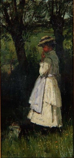 Ragazza vicino a un fiume da John Robertson Reid