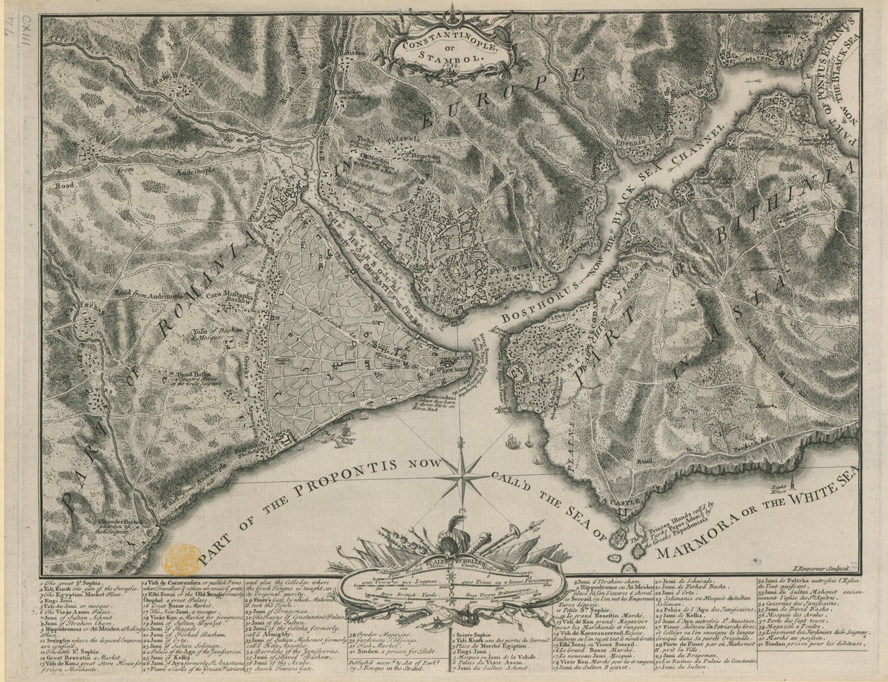 Costantinopoli o Stambol da John Rocque