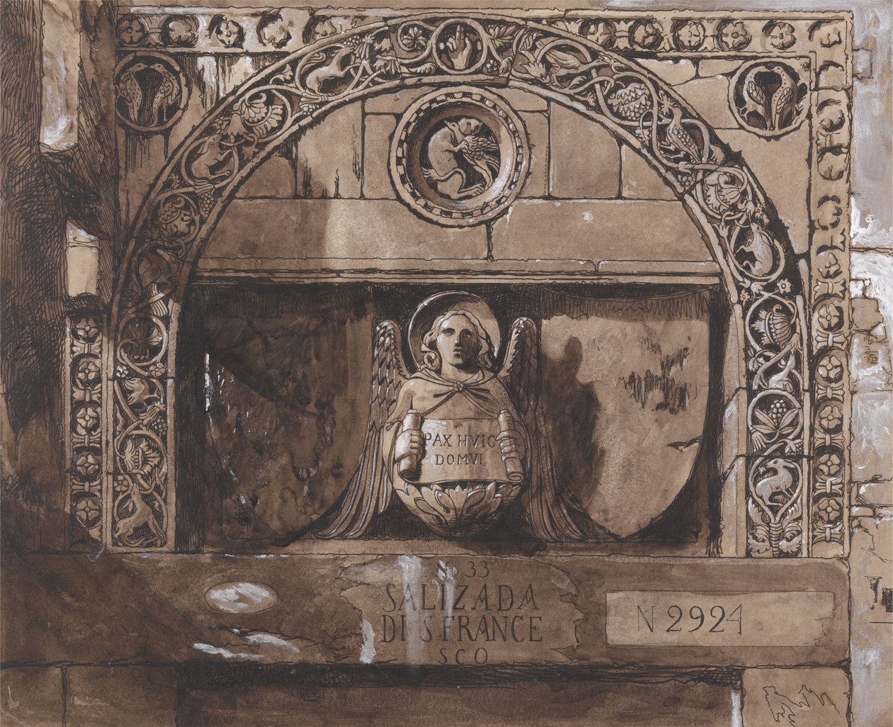 Sopraporta del Palazzo Contarini della Porta di Ferro da John Ruskin