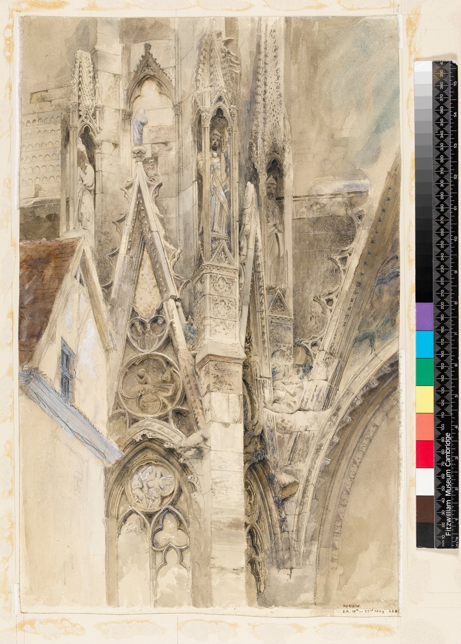 Ingresso al transetto sud della Cattedrale di Rouen, 1854 da John Ruskin