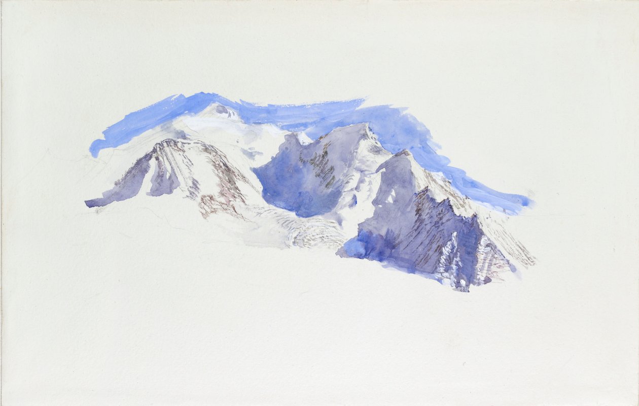 Mont Blanc da Saint-Martin-sur-Arve, ottobre 1874 da John Ruskin