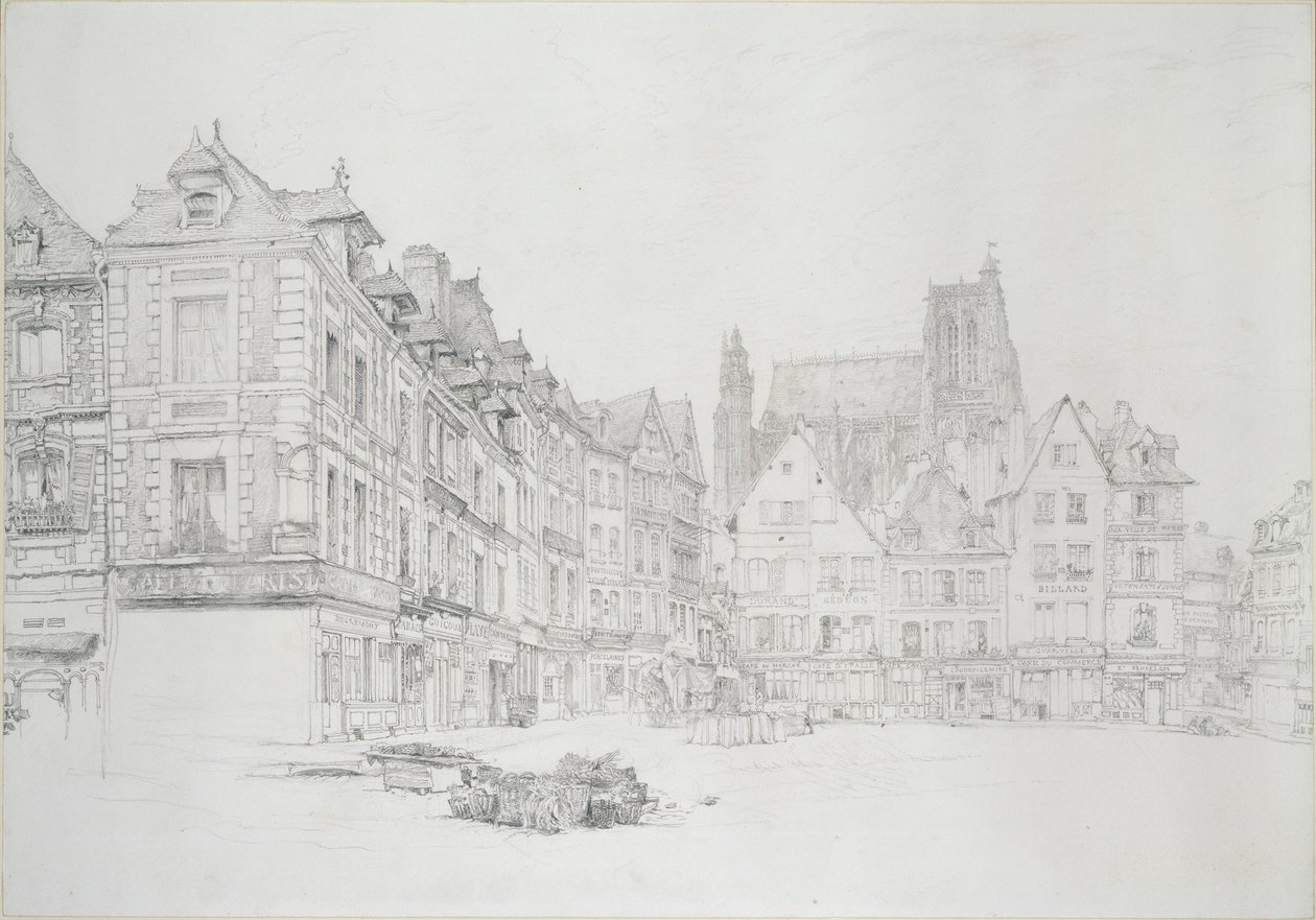 Studio per (dettaglio) del mercato, Abbeville, settembre - ottobre 1868 da John Ruskin