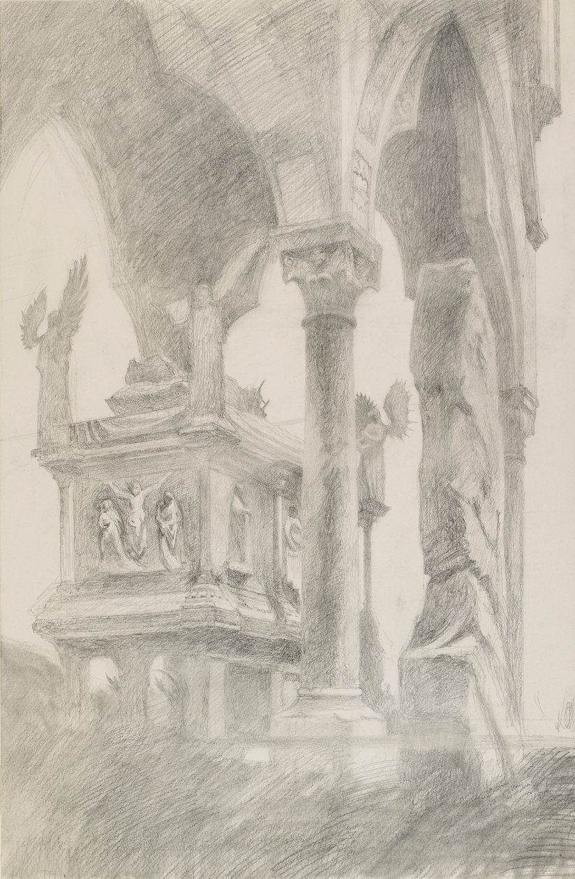 Studio della Tomba di Mastino II della Scala a Verona da John Ruskin