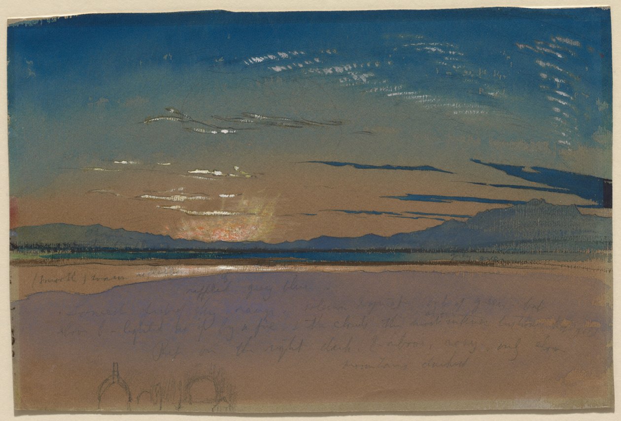 Tramonto sulle montagne da John Ruskin