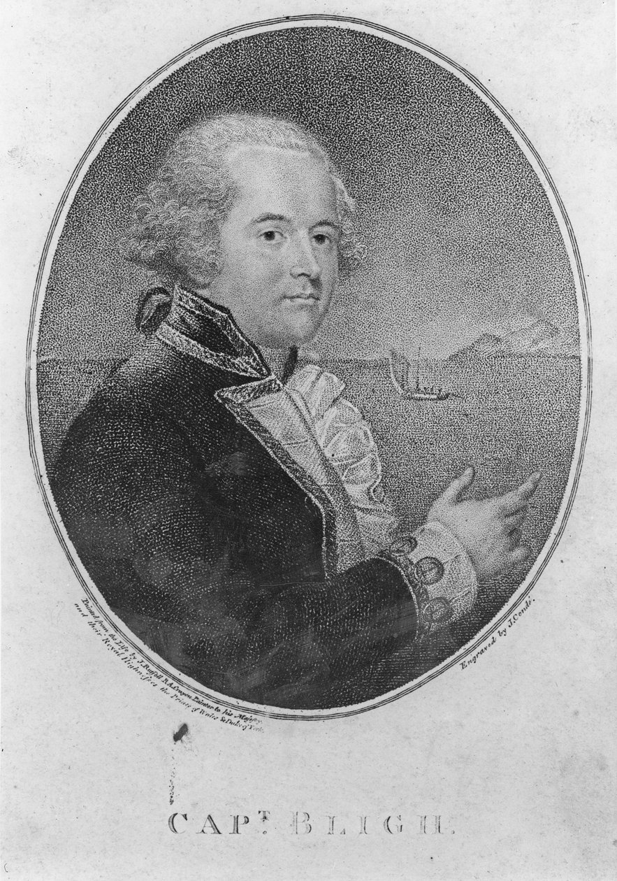Capitano William Bligh, inciso da John Conde da John Russell