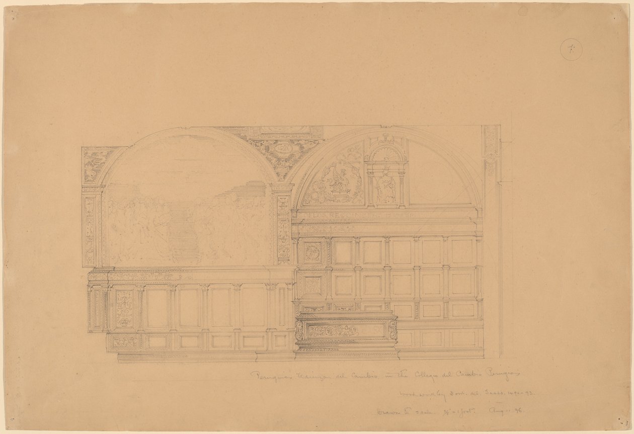 Udienza del Cambio di Perugino nel Collegio del Cambio, Perugia da John Russell Pope