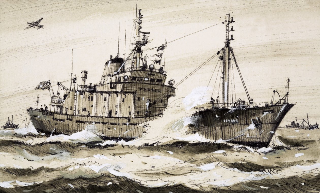 Una fregata britannica che pattuglia il Mare del Nord da John S. Smith