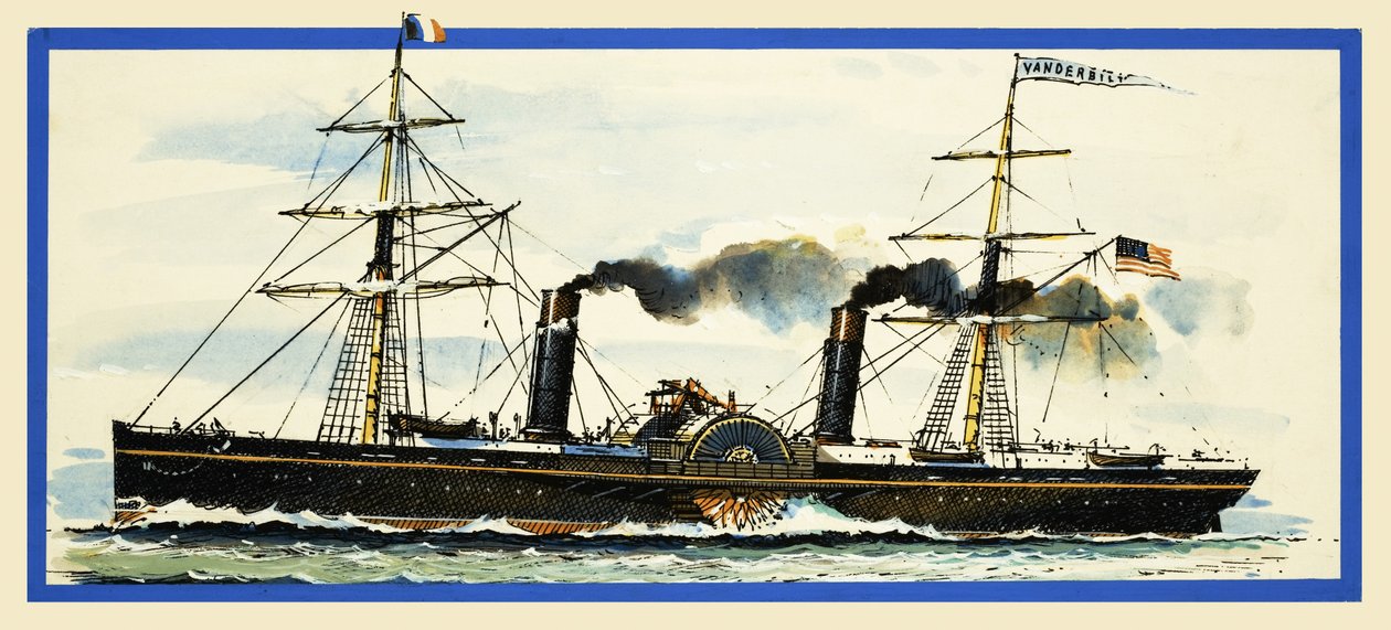 Il piroscafo a pale americano Vanderbilt da John S. Smith