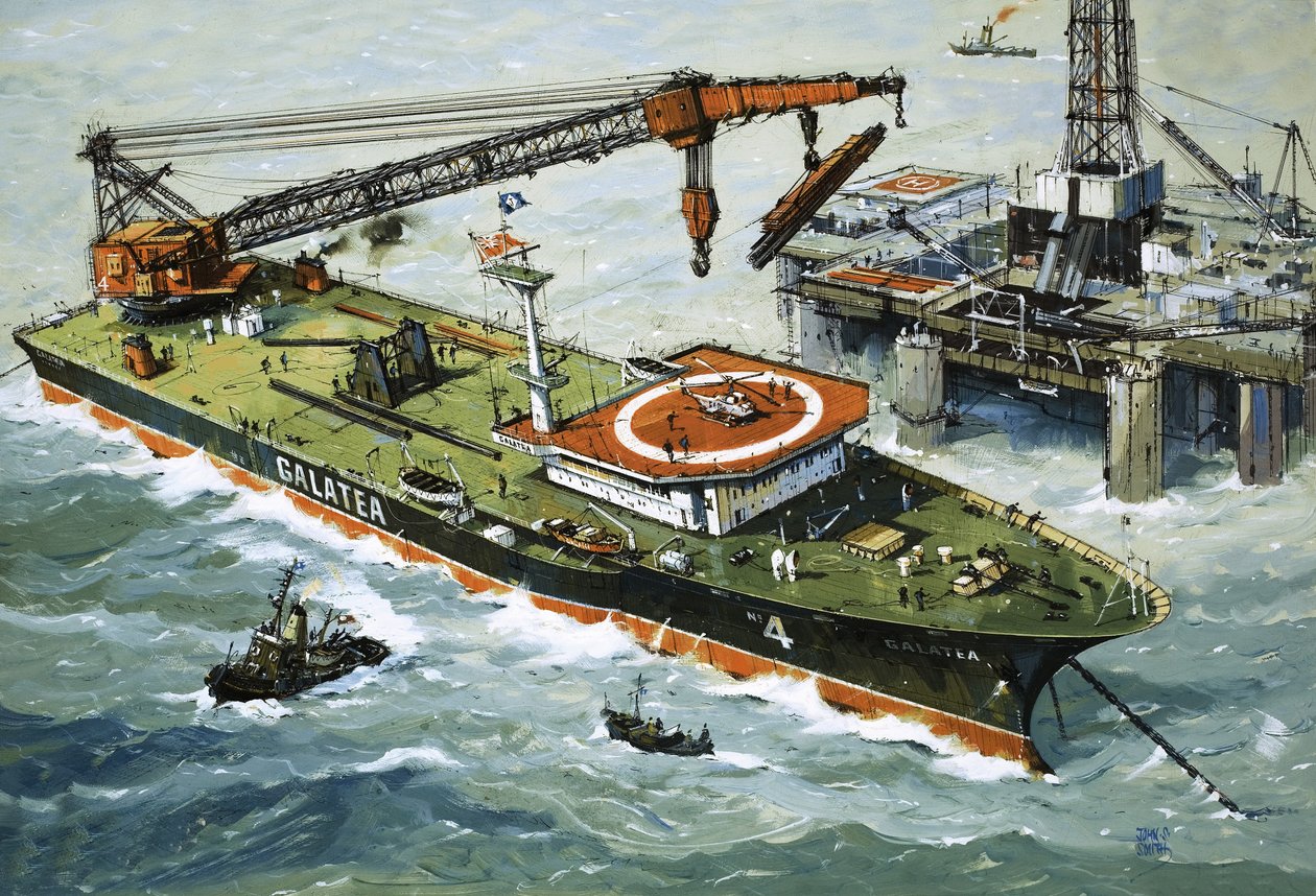 La Galatea, dotata di una gru per il sollevamento di carichi pesanti da John S. Smith