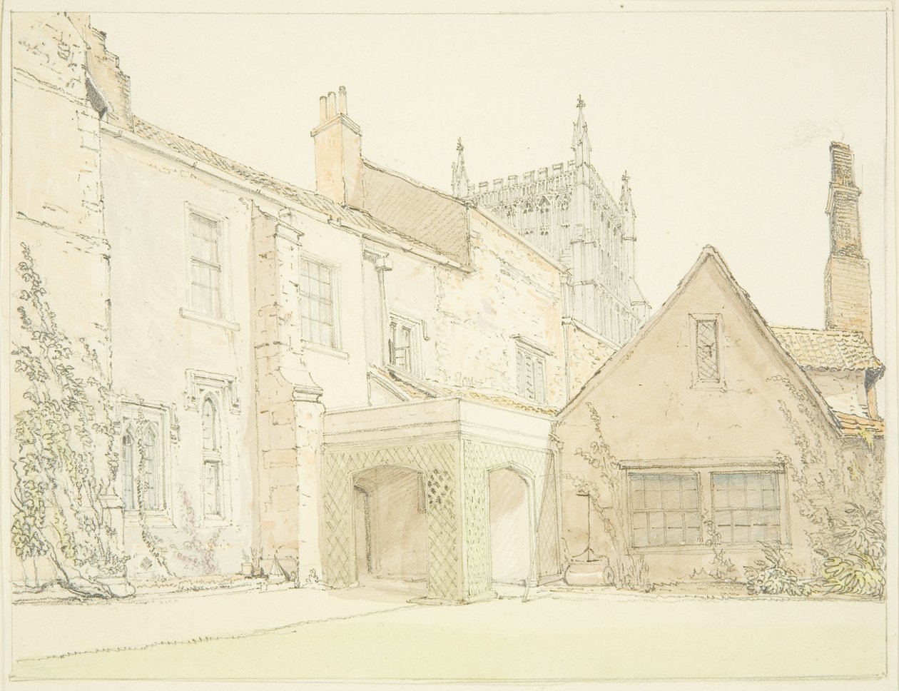 Facciata sud della casa prebendale in Lower College Green da John Sanders