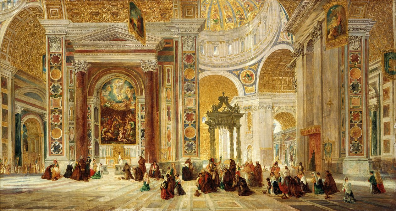 Interno di San Pietro, Roma da John Scarlett Davis