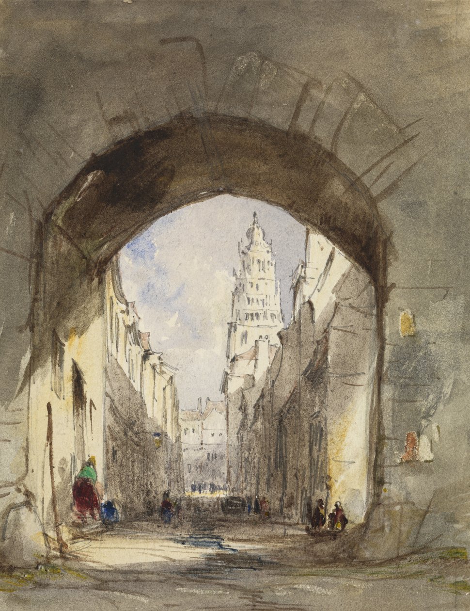 Scena di Strada a Calais da John Scarlett Davis