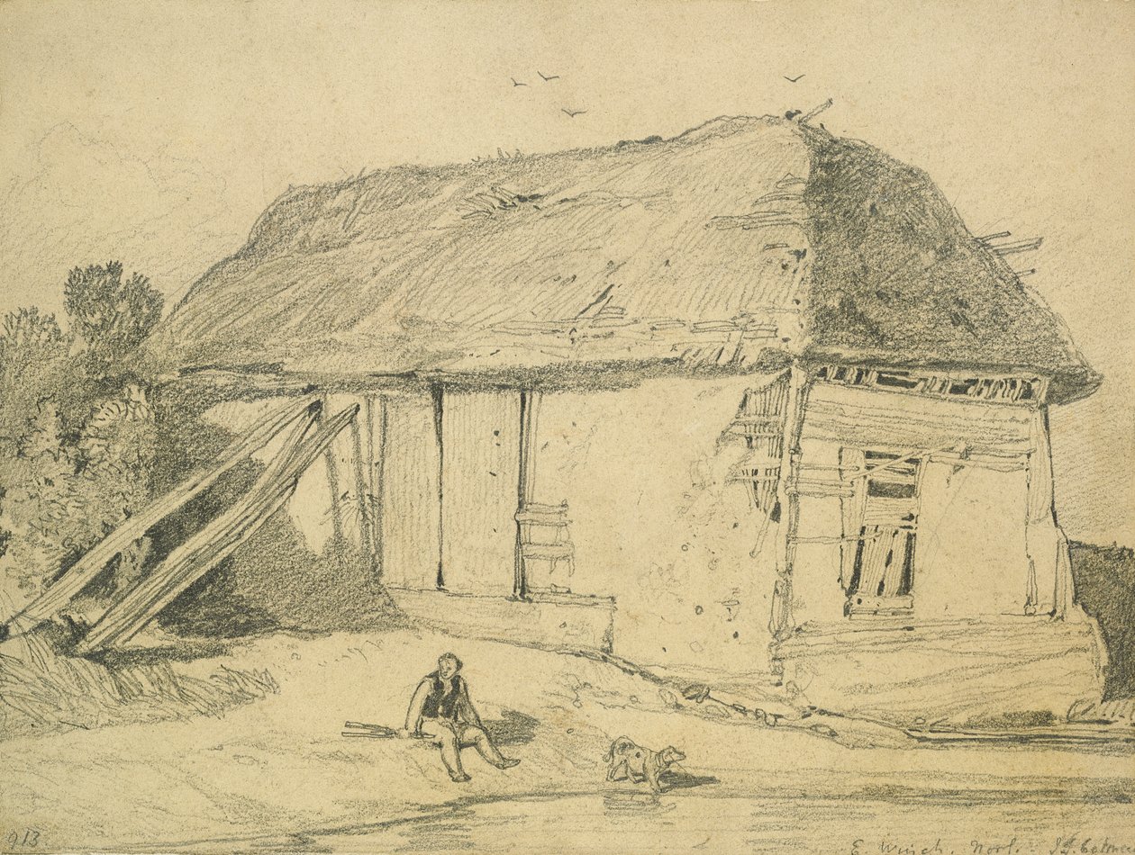 Un fienile a East Winch, Norfolk da John Sell Cotman