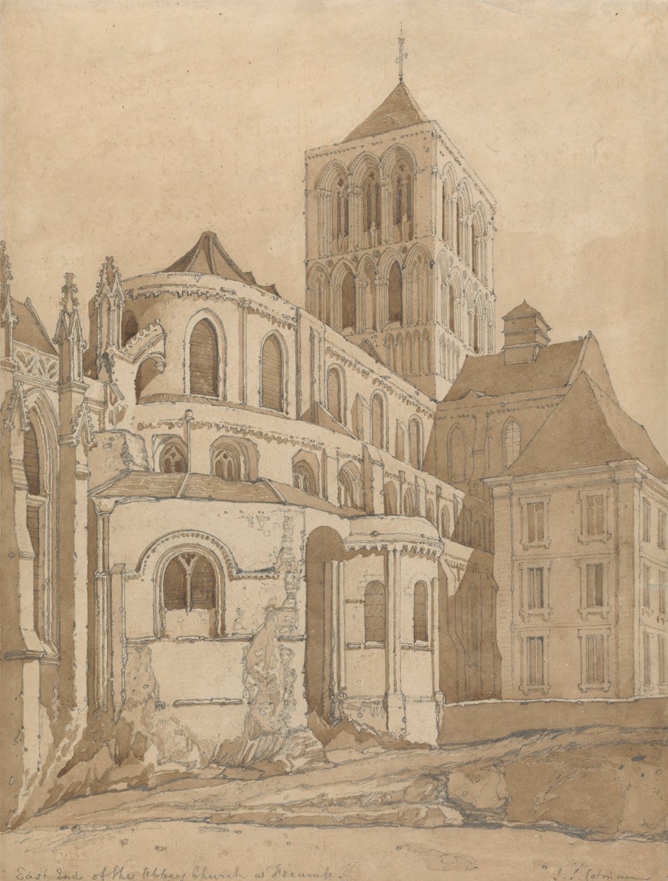 Chiesa abbaziale a Fecamp, Normandia da John Sell Cotman
