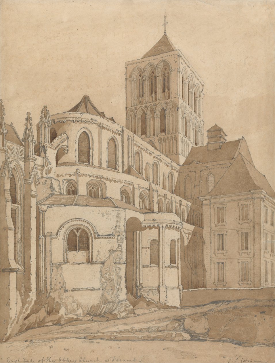 Chiesa abbaziale di Fecamp, Normandia da John Sell Cotman