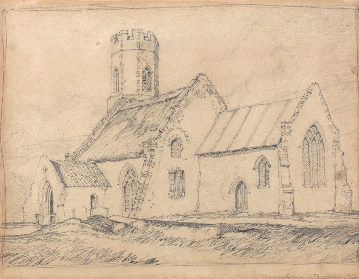 Chiesa di Brampton, Norfolk, da Sud-Est da John Sell Cotman
