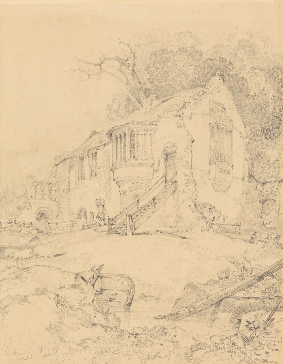 Priorato di Castle Acre, Norfolk da John Sell Cotman