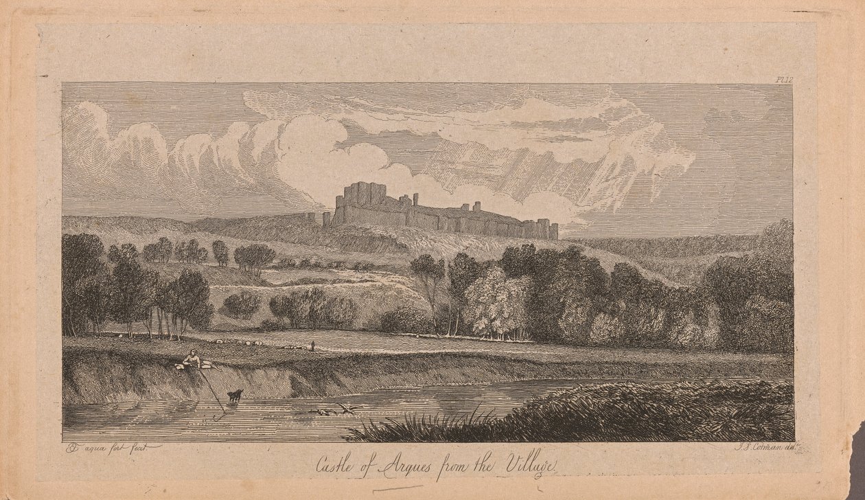 Castello di Argues dal villaggio da John Sell Cotman