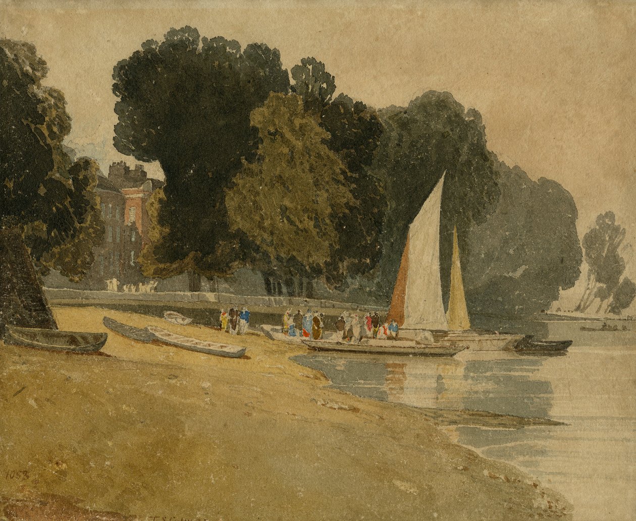 Cheyne Walk, Londra, c.1809-10 da John Sell Cotman