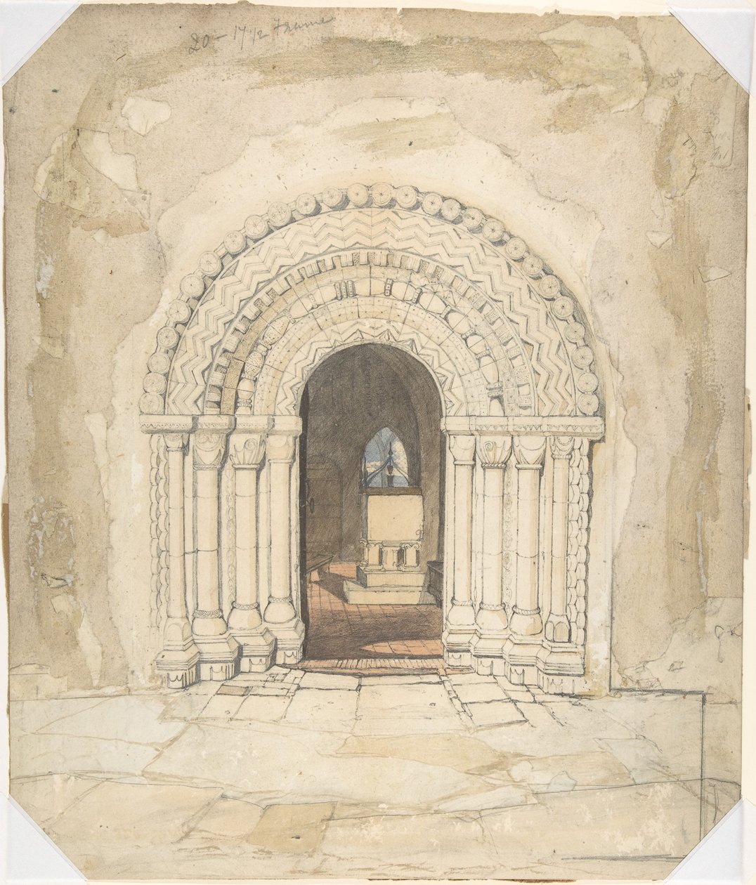 Portale, chiesa di Heckingham da John Sell Cotman