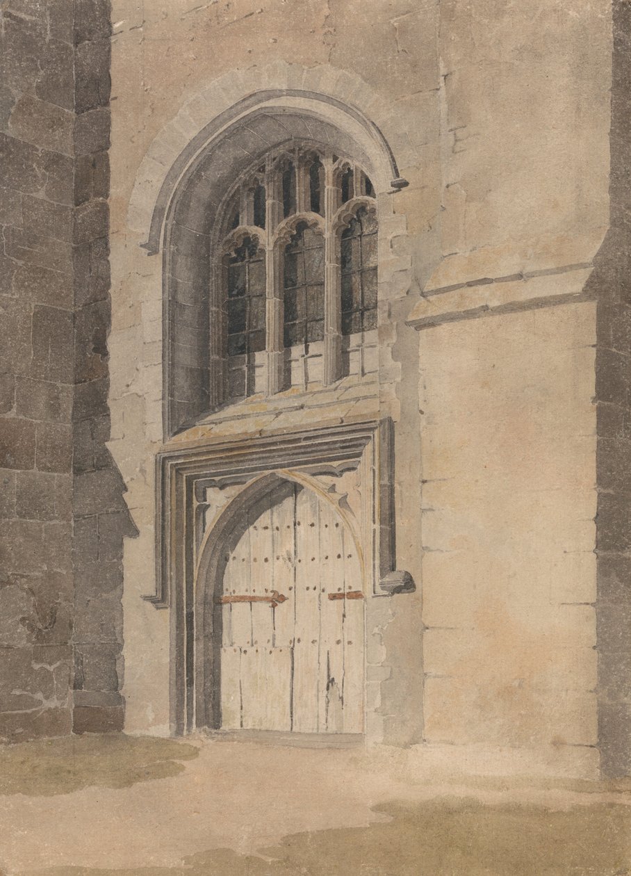 Portale e finestra di una chiesa da John Sell Cotman